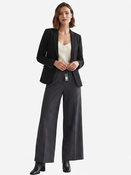Magaschoni Pants - Magaschoni charcoal grey Wide-Leg Dressup Pants XL-NWT